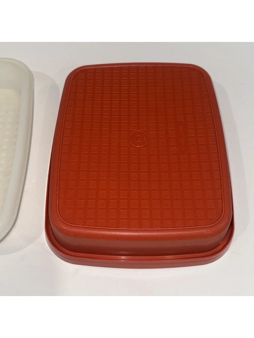 Tupperware Season Serve Vintage Meat Marinade Container Lid Paprika Red 11x9
